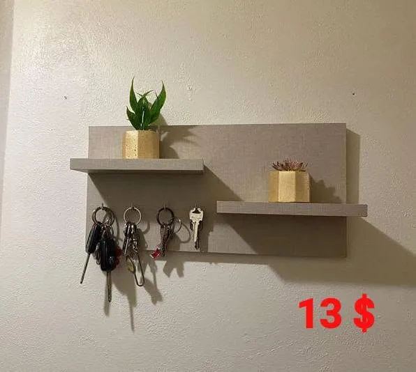 Stone Grey Key Shelf